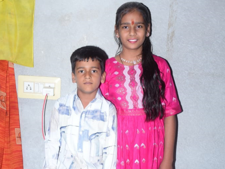 तस्वीर, 12 साल की तमन्ना और 8 साल के शिशुपाल की है। दोनों के शव स्कूल ड्रेस में मिले।