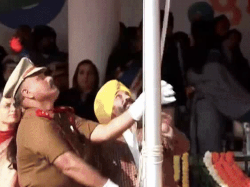 सीएम भगवंत मान ने पटियाला में फहराया तिरंगा। - Dainik Bhaskar