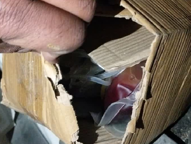 क्रेटा गाड़ी की जांच की तो इसी तरह ब्लड बैग कार्टन में रखे हुए मिले।