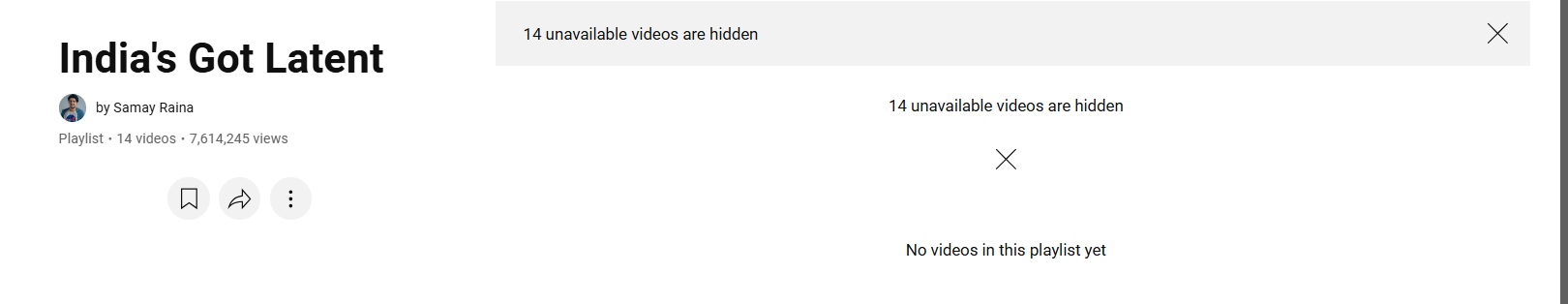 ਸਮੇਂ ਰੈਨਾ ਨੇ ਉਸ ਦੇ ਸਾਰੇ ਵੀਡੀਓ ਯੂਟਿ .ਬ ਚੈਨਲ ਤੇ ਕਿਰਾਏ ਤੇ ਲਿਆ ਹੈ. ਹਾਲਾਂਕਿ, ਰੈਨਾ ਨੇ ਵੀਡੀਓ ਨੂੰ ਪੋਸਟ ਵਿੱਚ ਵੀਡੀਓ ਨੂੰ ਮਿਟਾਉਣ ਲਈ ਕਿਹਾ ਹੈ.