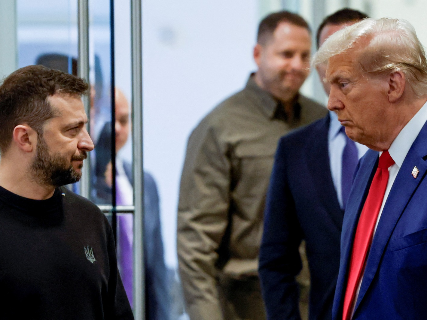 28 सितंबर 2024 को न्यूयॉर्क में ट्रम्प और जेलेंस्की के मुलाकात की तस्वीर।