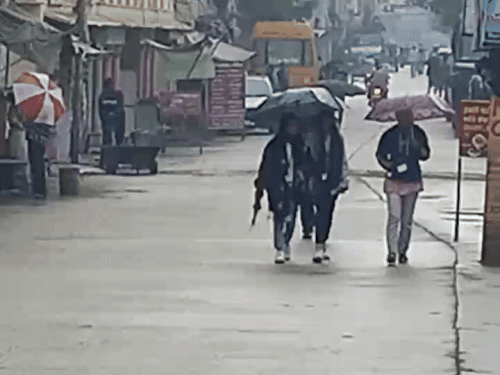 सीकर के श्रीमाधोपुर और आसपास के इलाकों में मंगलवार सुबह करीब 5 बजे से हल्की बारिश हुई।