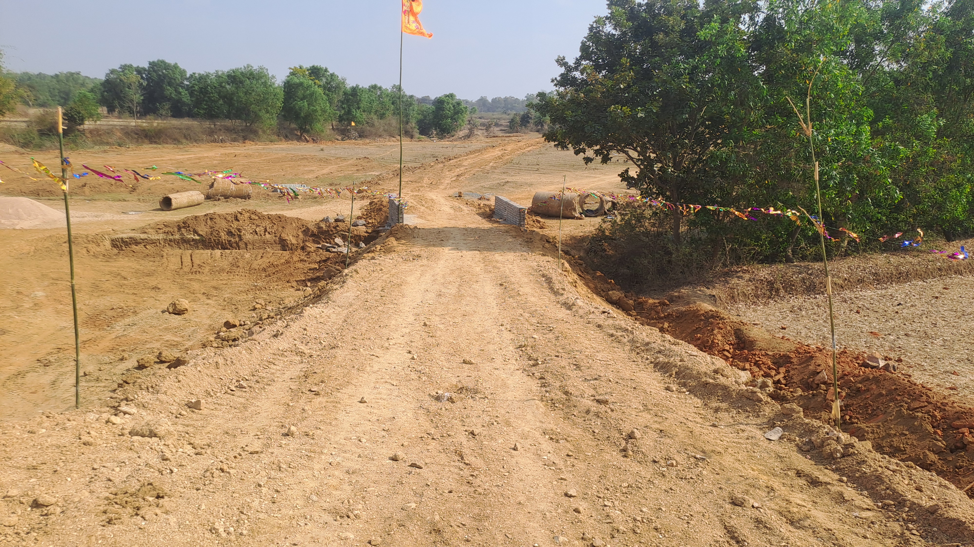 Villagers built a road by donating their labour, it became easier to go ...