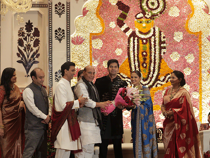 कुमार विश्वास की बेटी पवित्रा की शादी उदयपुर के प्रसिद्ध हैरिटेज होटल लीला पैलेस से हुई। - Dainik Bhaskar
