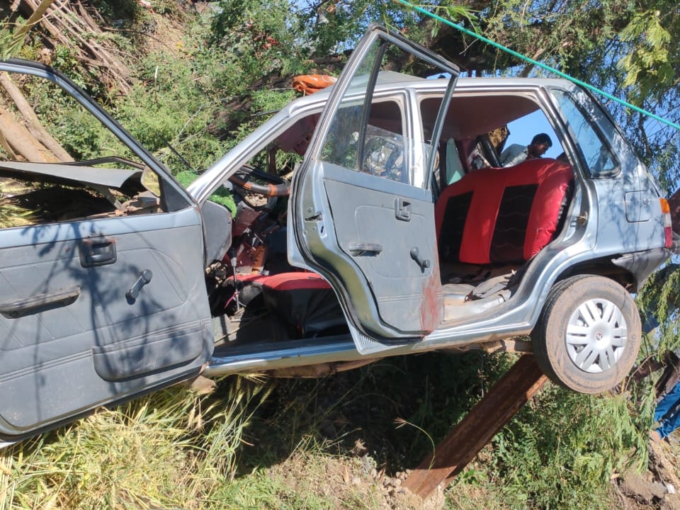 Car collided with a tree while going to the wedding procession
