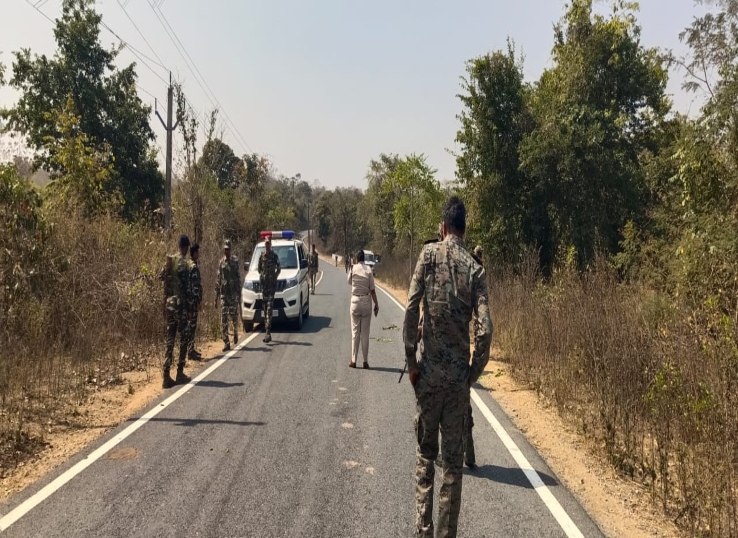 पलामू का स्पॉट, जहां पर अमन साव का एनकाउंटर हुआ है।