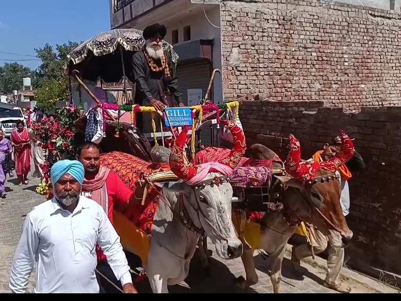 ਜਲੂਸ ਵਿੱਚ ਸ਼ਾਮਲ ਬੁੱਲ ਕਾਰ