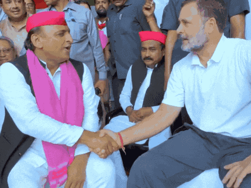 यह तस्वीर लोकसभा चुनाव 2024 के दौरान की है। राहुल और अखिलेश ने प्रयागराज में रैली की थी। लोकसभा चुनाव में गठबंधन को सफलता भी मिली थी।