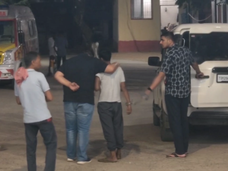 ਹਰਿਆਣਾ ਪੁਲਿਸ ਹਿਰਾਸਤ ਵਿੱਚ ਮਿਥੁਨ ਬੰਡ ਦੀ ਤਸਵੀਰ.