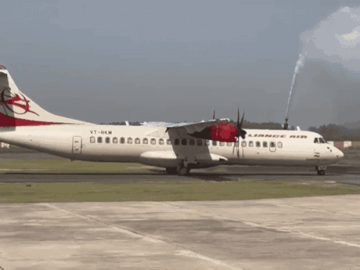 28 मार्च को हिसार एयरपोर्ट पर विमान उतारने का ट्रायल हुआ था। विमान उतरने पर वाटर सैल्यूट दिया गया।