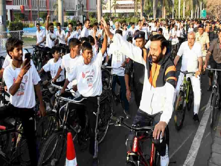 साइक्लोथोन का शुभारंभ करते सीएम नायब सैनी। (फाइल फोटो)