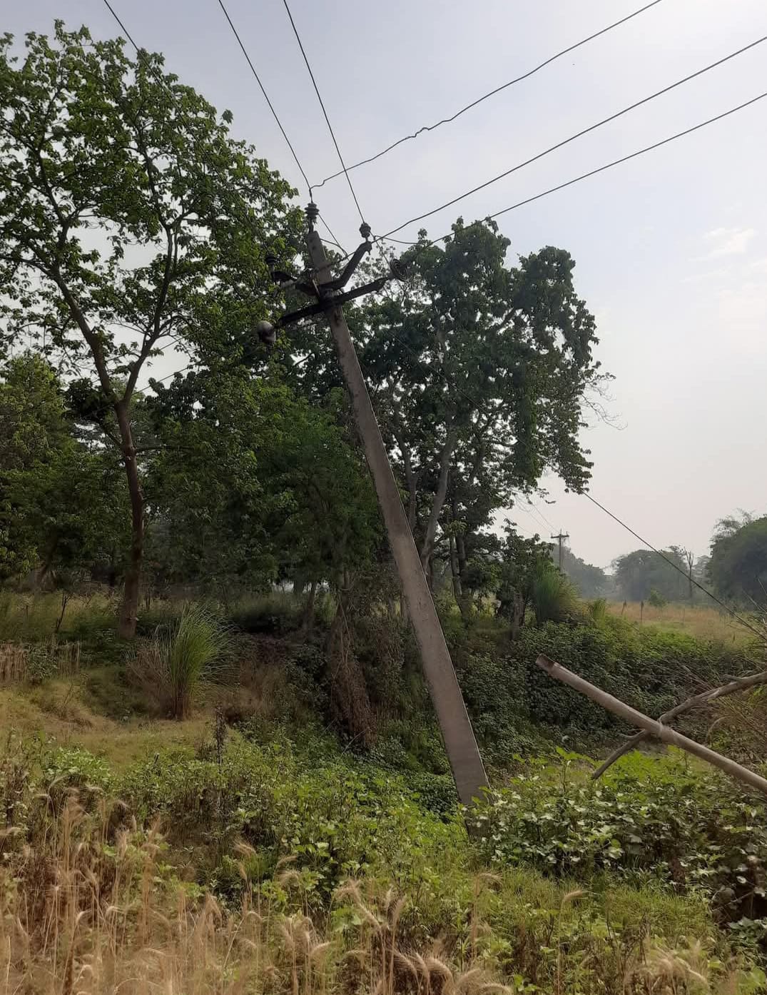 Electricity pole in Sabalpur poses threat to life, department careless ...