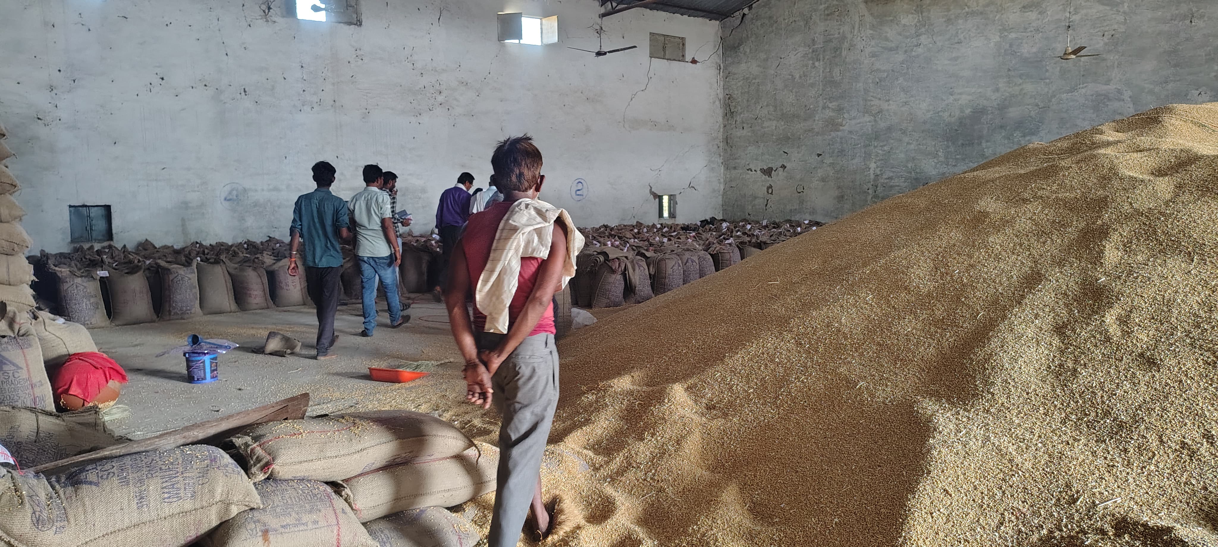 In Maharajpur, contrary to the guidelines, a heap was being made by ...