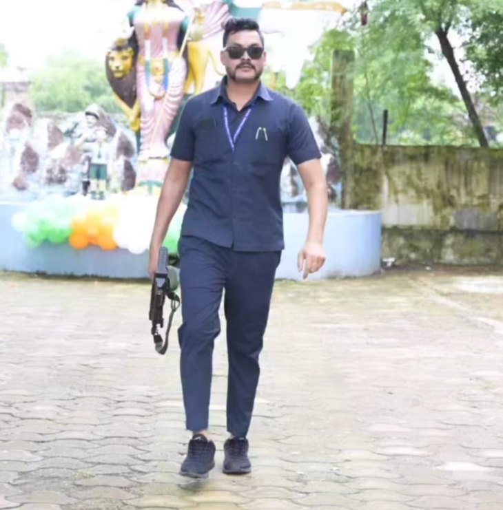 मृत PSO डिगेश्वर गागड़ा की तस्वीर है। रविवार को इन्होंने खुद को गोली मार ली।