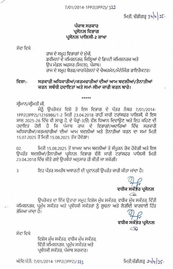 सरकार द्वारा जारी आदेश की कॉपी।