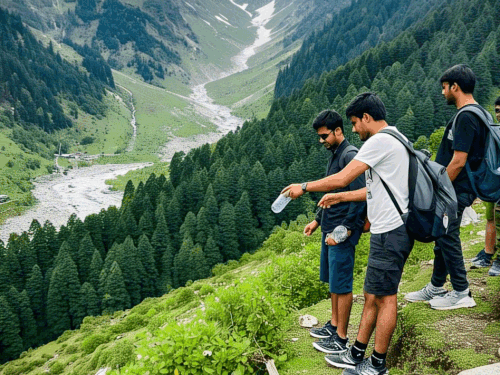 हिमाचल सरकार के आदेशों के बाद कुछ ट्रांसपोर्टरों ने गाड़ियों में डस्टबिन लगाना शुरू कर दिया है। हालांकि, अभी टूरिस्टों के चालान कटना शुरू नहीं हुए हैं। - Dainik Bhaskar