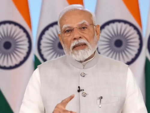 प्रधानमंत्री नरेंद्र मोदी बुधवार को स्पेस एक्सप्लोरेशन पर ग्लोबल कॉन्फ्रेंस में शामिल हुए। - Dainik Bhaskar