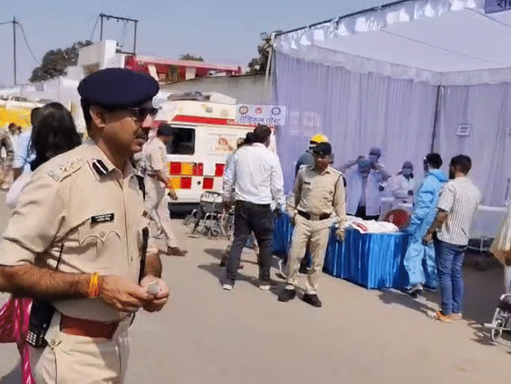 सड़कों पर पुलिस बल, आपदा प्रबंधन के लिए ग्रीन कॉरिडोर बनाया।