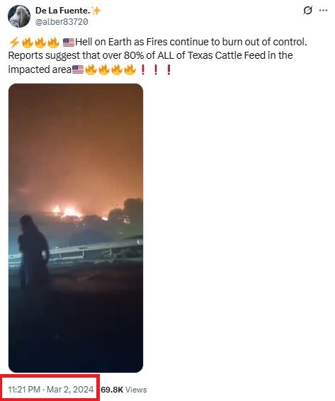 2 मार्च 2024 को शेयर किए गए पोस्ट का स्क्रीनशॉट।