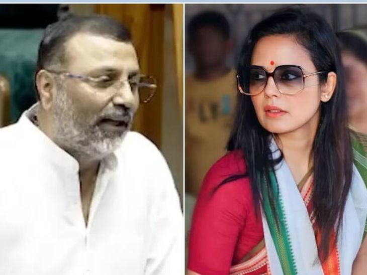 BJP MP Nishikant Dubey accused Mahua Moitra of taking money in Parliament. - Dainik Bhaskar