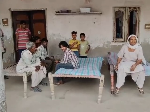 A family at home in the village