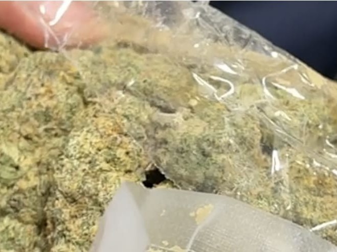 दो थाई महिला तस्करों से पकड़ी गई ड्रग्स।