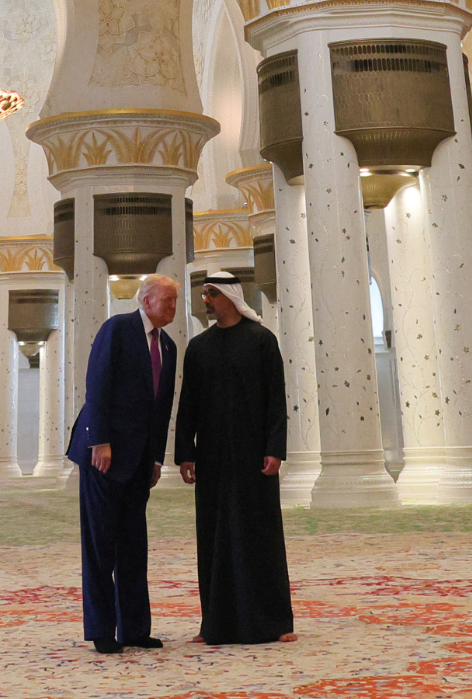 On reaching UAE, Trump visited Sheikh Zayed Grand Mosque with Crown Prince Sheikh Khalid bin Mohammad Al Nahyan in Abu Dhabi.