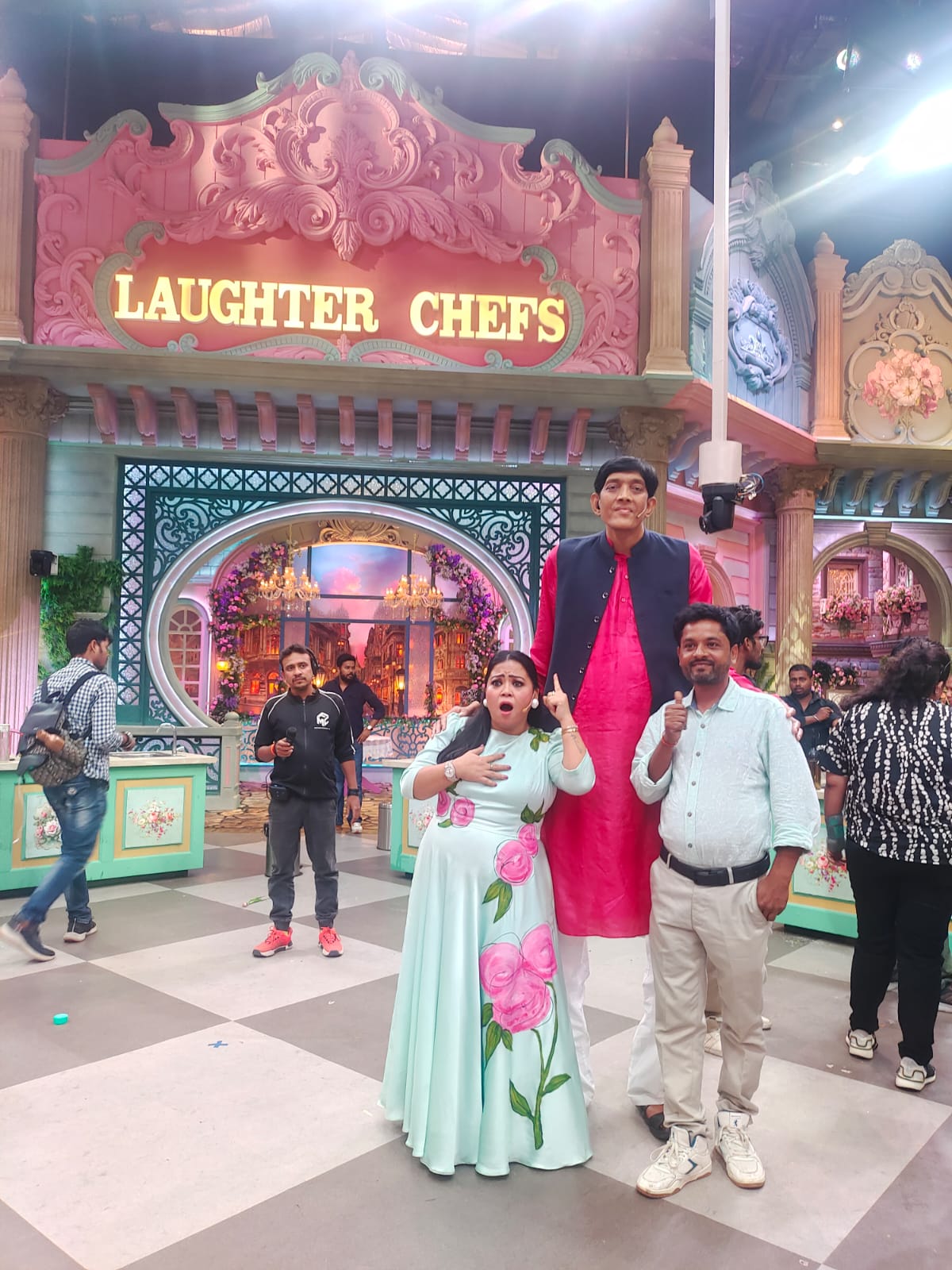 Dharmendra, 42, shared a picture of the set of Jio Hotstar's show Laughter Chefs.