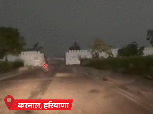 Many areas of Haryana received rain with lightning with lightning on Wednesday evening.