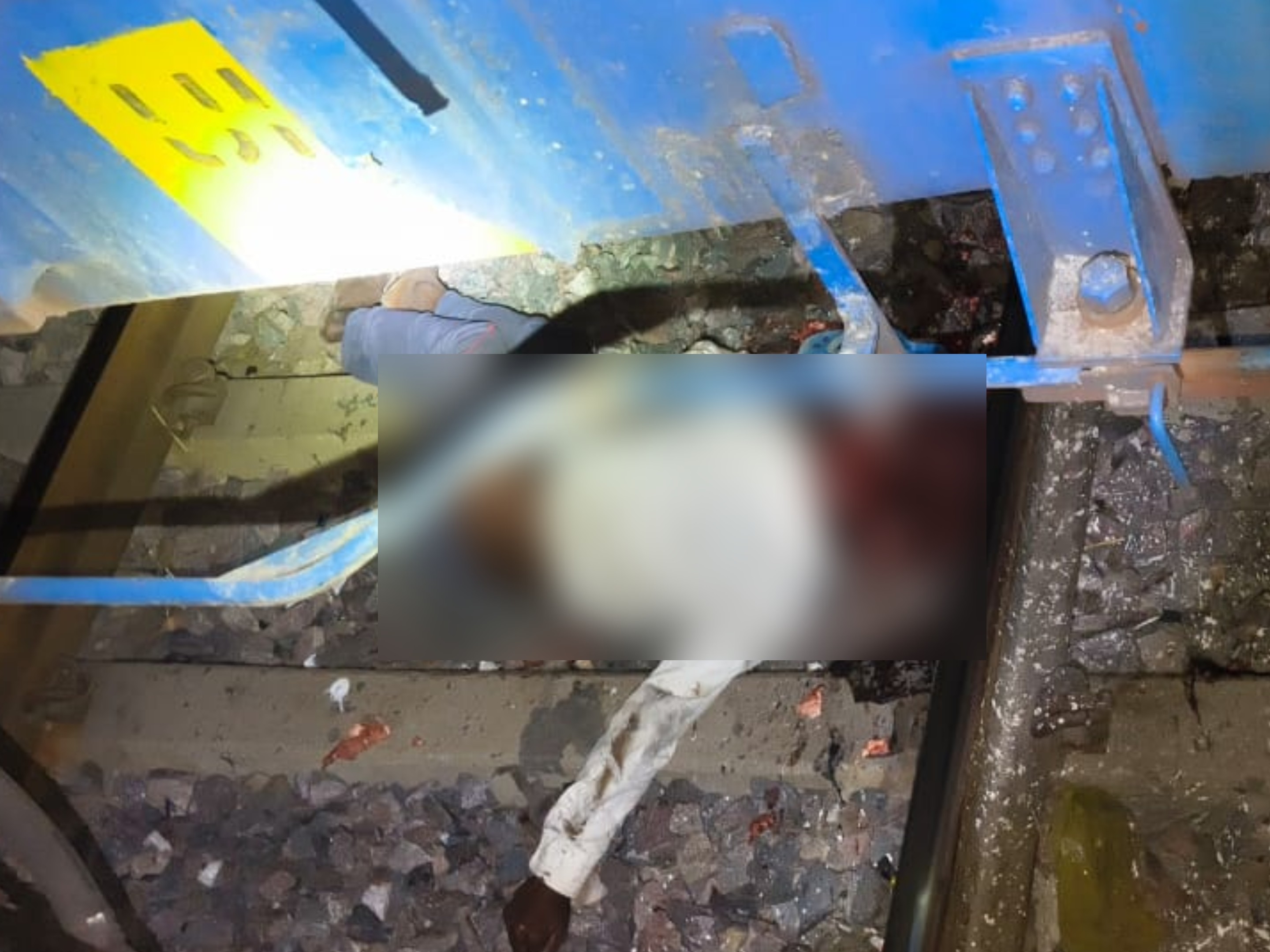 An unknown middle-aged man died after being hit by a goods train ...