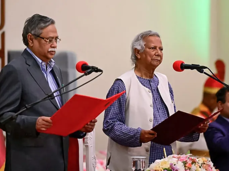 8 अगस्त 2024 को मुहम्मद यूनुस ने बांग्लादेश की अंतरिम सरकार के मुखिया के तौर पर शपथ ली थी।