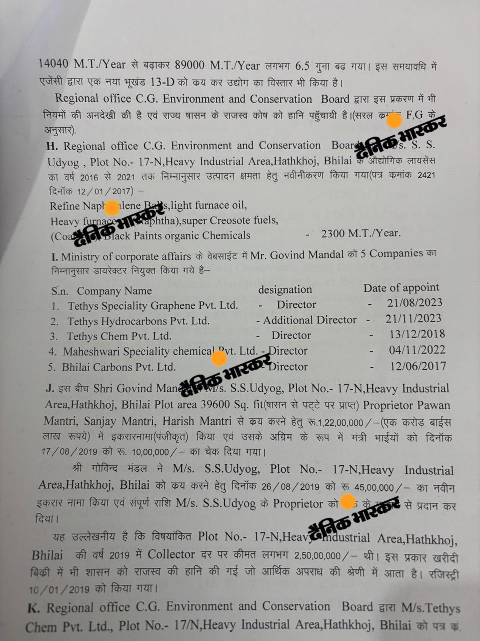 Durg Chemical Production Factory Exposed; Govind Mandal Vs EOW | DIC ...
