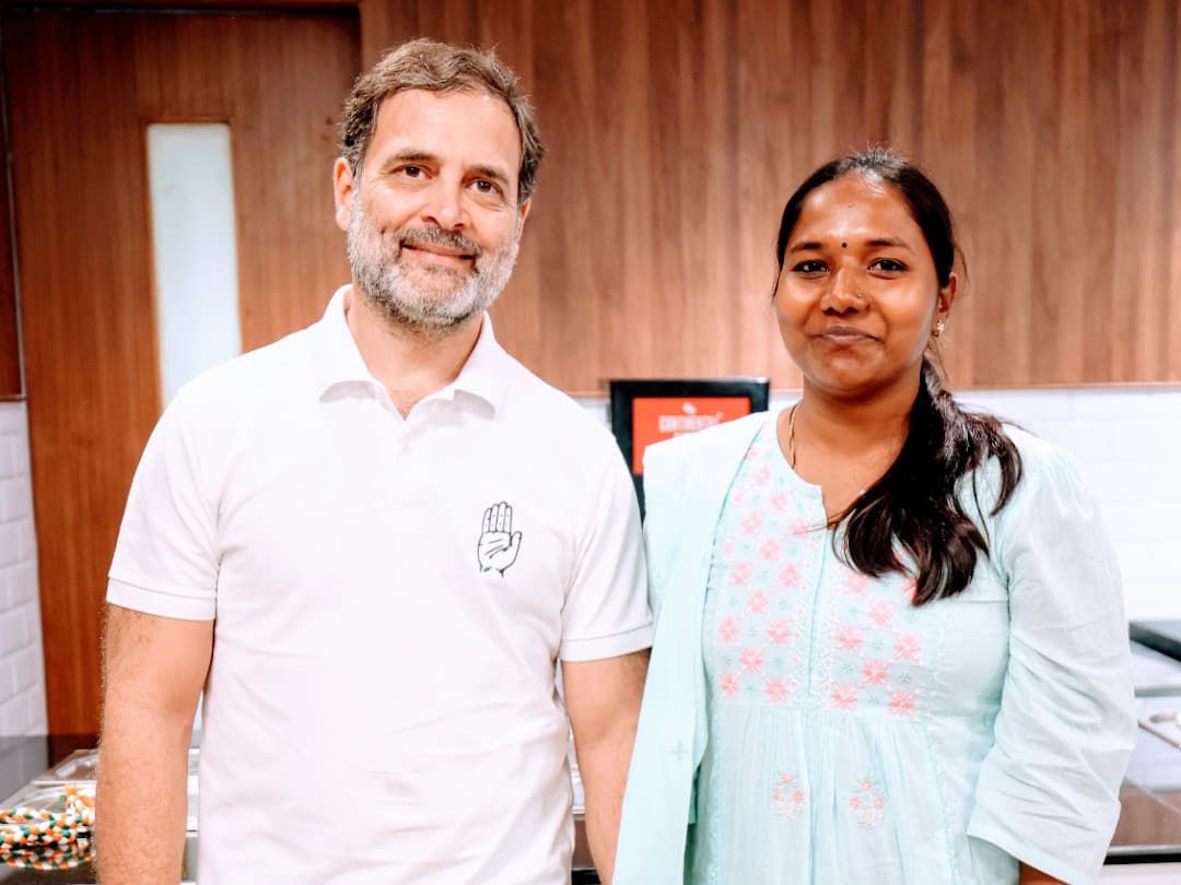 छत्तीसगढ़ की कांग्रेस नेत्री प्रीति मांझी राहुल गांधी से मिली। - Dainik Bhaskar