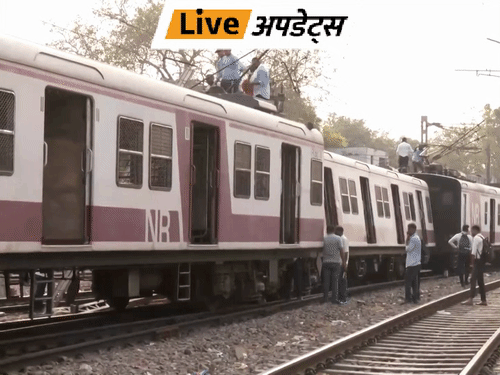 The train going from Nizamuddin in Delhi to Ghaziabad derailed, a box derailed. Desh, National - Dainik Bhaskar