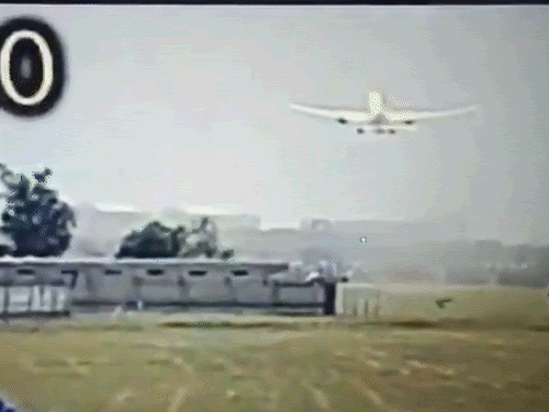 After leaving the runway, the plane went 2-3km ahead at a height of about 200 feet.