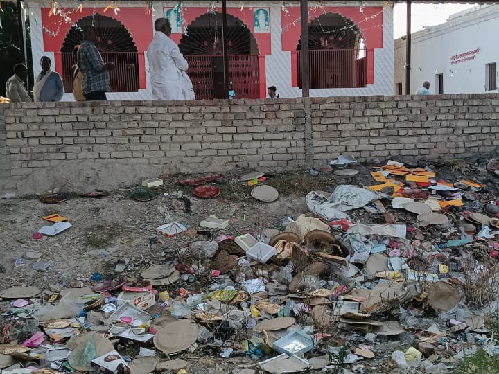 Garbage heap near the ancient Durga temple