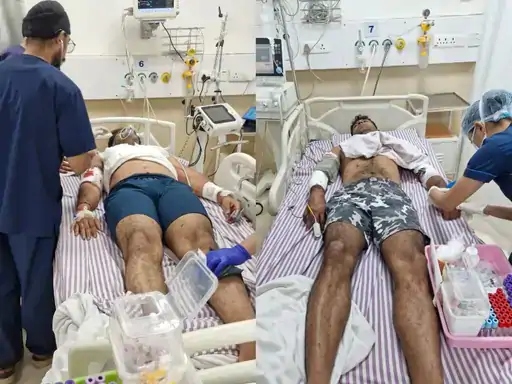 कोंटा SDOP भानुप्रताप चंद्राकर और टीआई सोनल ग्वाला को बेहतर इलाज के लिए रायपुर लाया गया है।