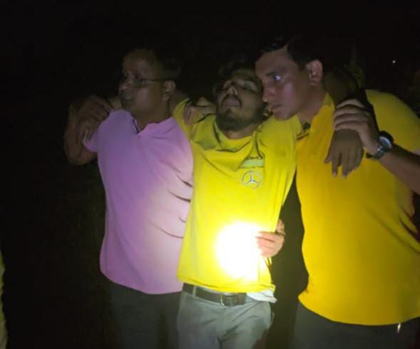 एनकाउंटर में पकड़ा गया बदमाश।