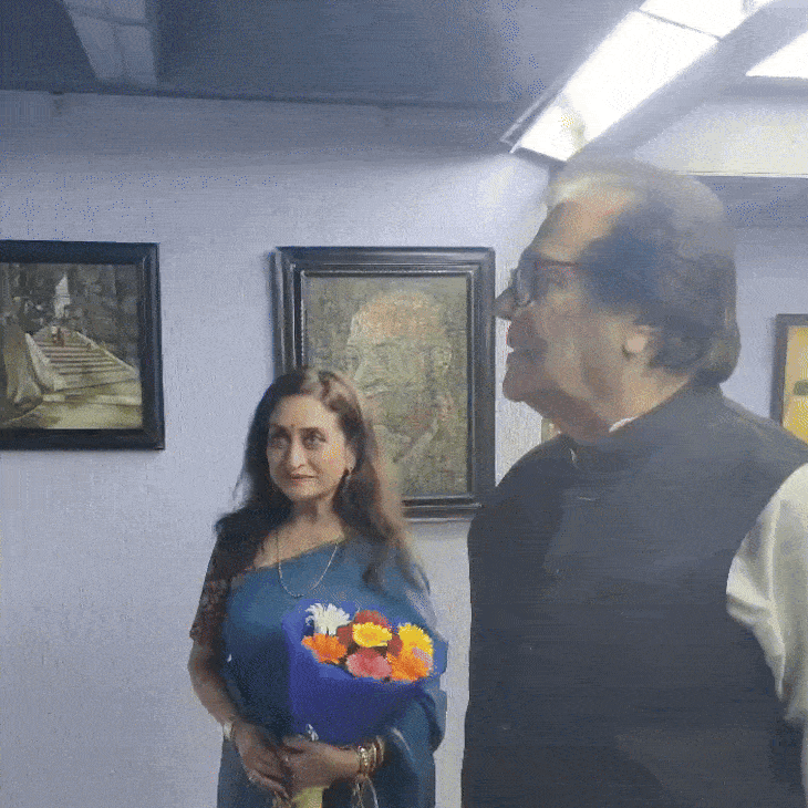 अभिनेता राजीव वर्मा और नवनी परिहार।