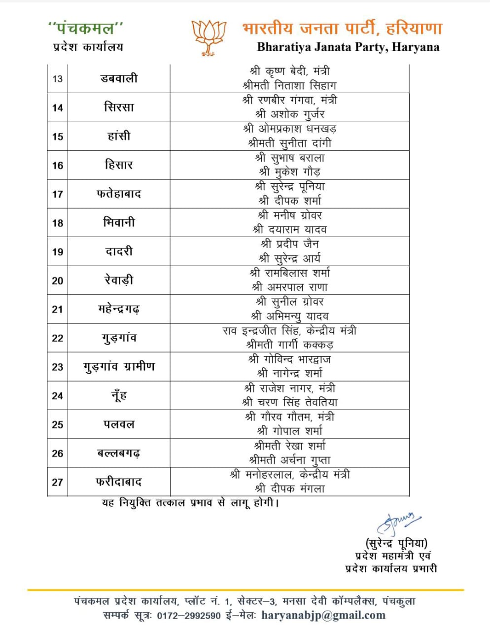 आपातकाल कार्यक्रम को लेकर ड्यूटी।