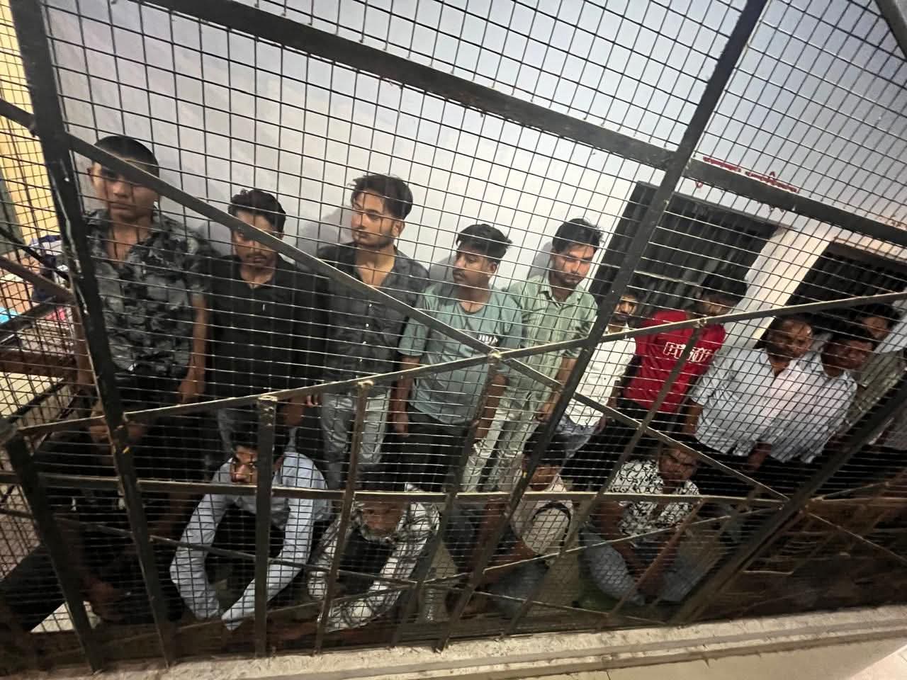 The police have detained 19 protesters.