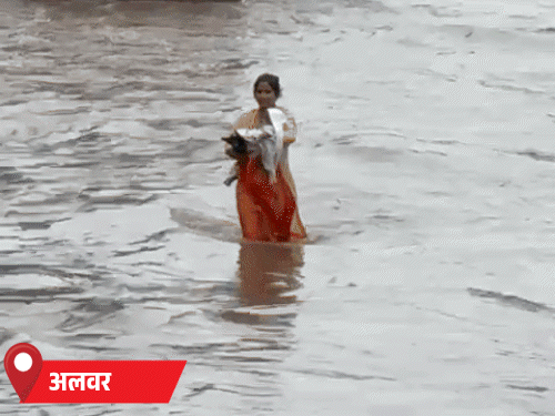 मंगलवार सुबह 7 से 8 बजे तक हुई मूसलाधार बारिश के बाद शहर के कुछ ऐसे हालात हो गए हैं। आट्‌र्स कॉलेज से एरोड्रम रोड पर ढाई से तीन फीट पानी भरा है।