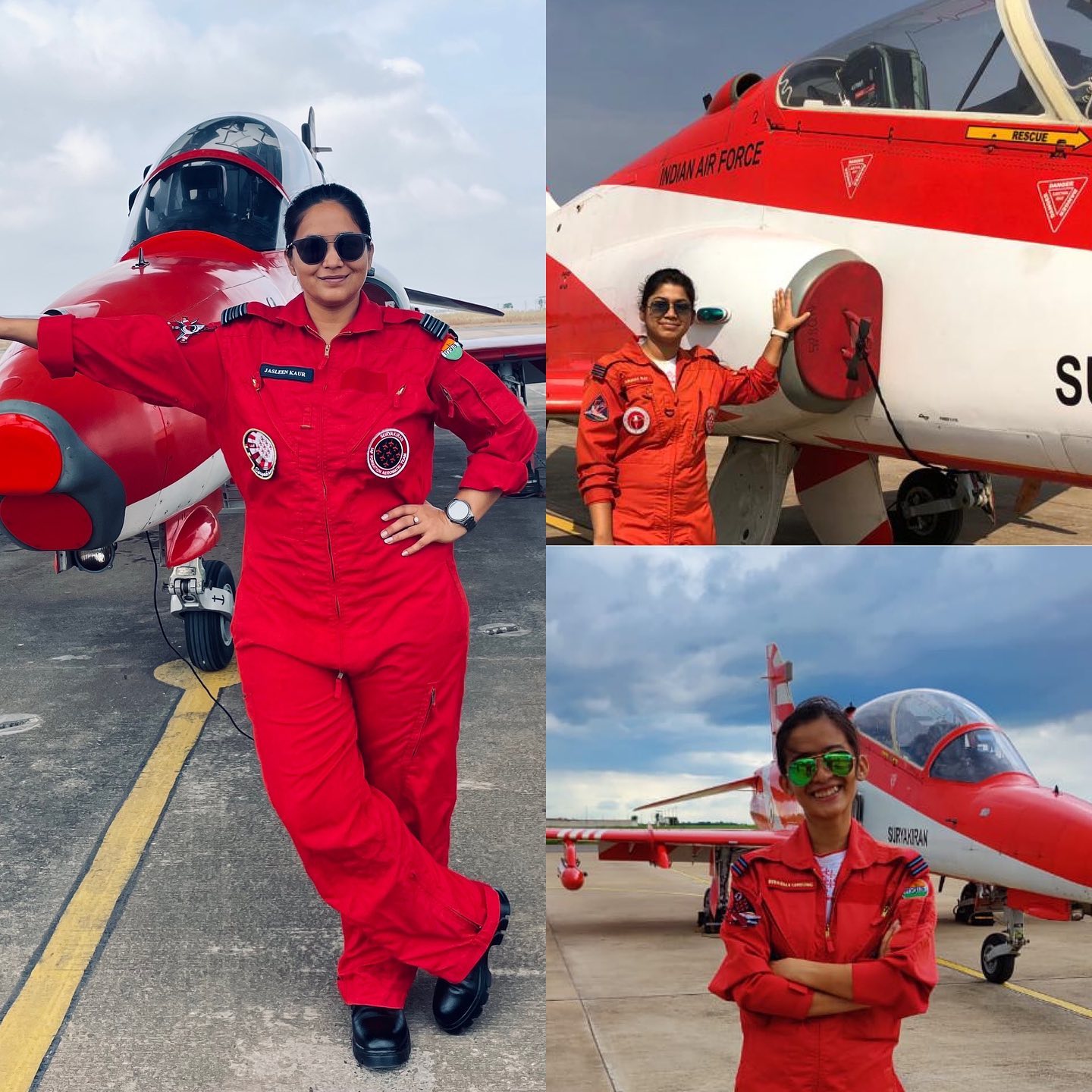 महिला पायलट भी करती हैं स्टंट।