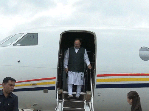 भाजपा के राष्ट्रीय अध्यक्ष जेपी नड्डा ने भाजपा के प्रशिक्षण शिविर के लिए पहुंचे मैनपाट।