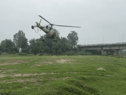 Helicopter called by the army.