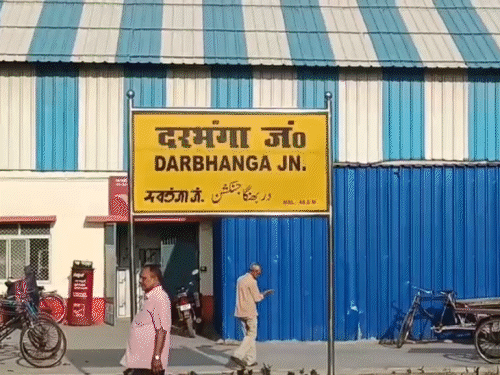 In Darbhanga, protesters have stopped the Namo Bharat train.