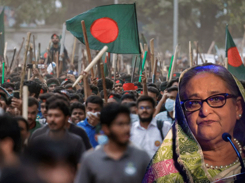 On 5 August last year, Sheikh Hasina left India and fled to India after a massive rebellion in Bangladesh. - Dainik Bhaskar
