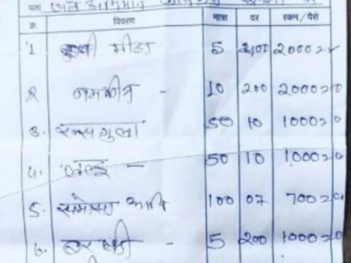 The price of 50 boys was added to the bill at Rs 10.