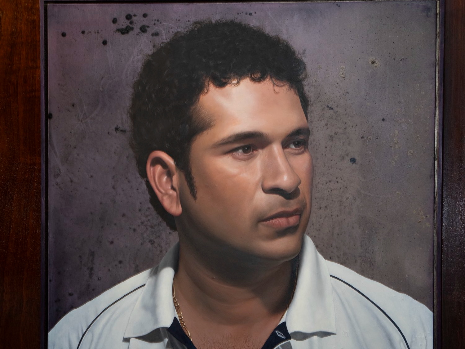 Sachin Tendulkar's painting looks like this in the MCC Museum. - Dainik Bhaskar