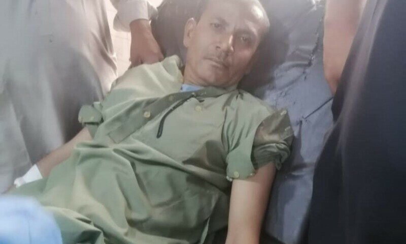 The photo is of a man injured in the attack.